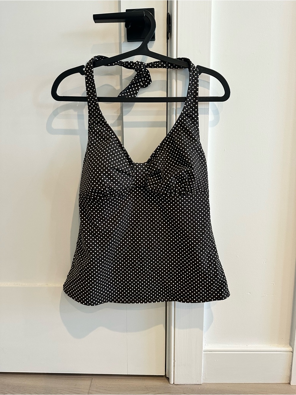 Lands' End Black & White Polka Dot Swim Camisole